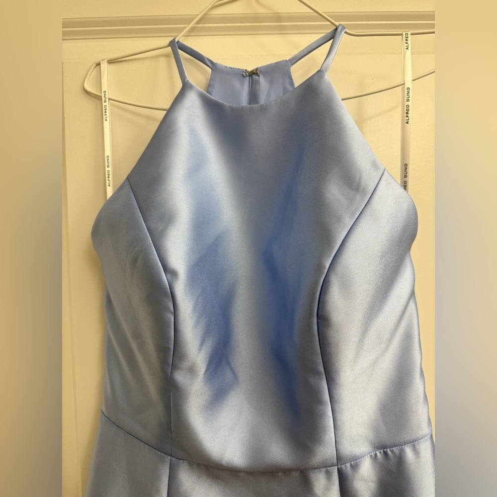 ALFRED SUNG Davis D874 sky blue bridesmaid dress - Picture 8 of 13
